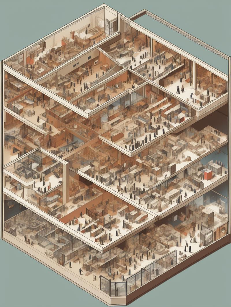 01945-852194002-_lora_Isometric Cutaway_1_Isometric Cutaway - a diagram of an office floor with a high hierarchy and bureaucracy, organized in l.png